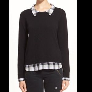Joie Zhen Twofer shirttail style sweater